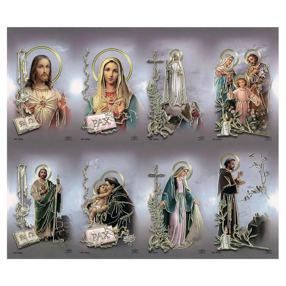 Holy Family Silver Foil Memorial Prayer Cards