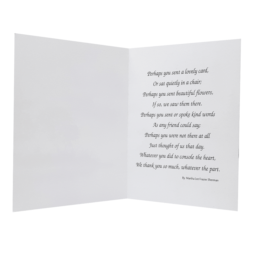 Morning Mist Acknowledgement Thank You Cards Set of 25 Inside