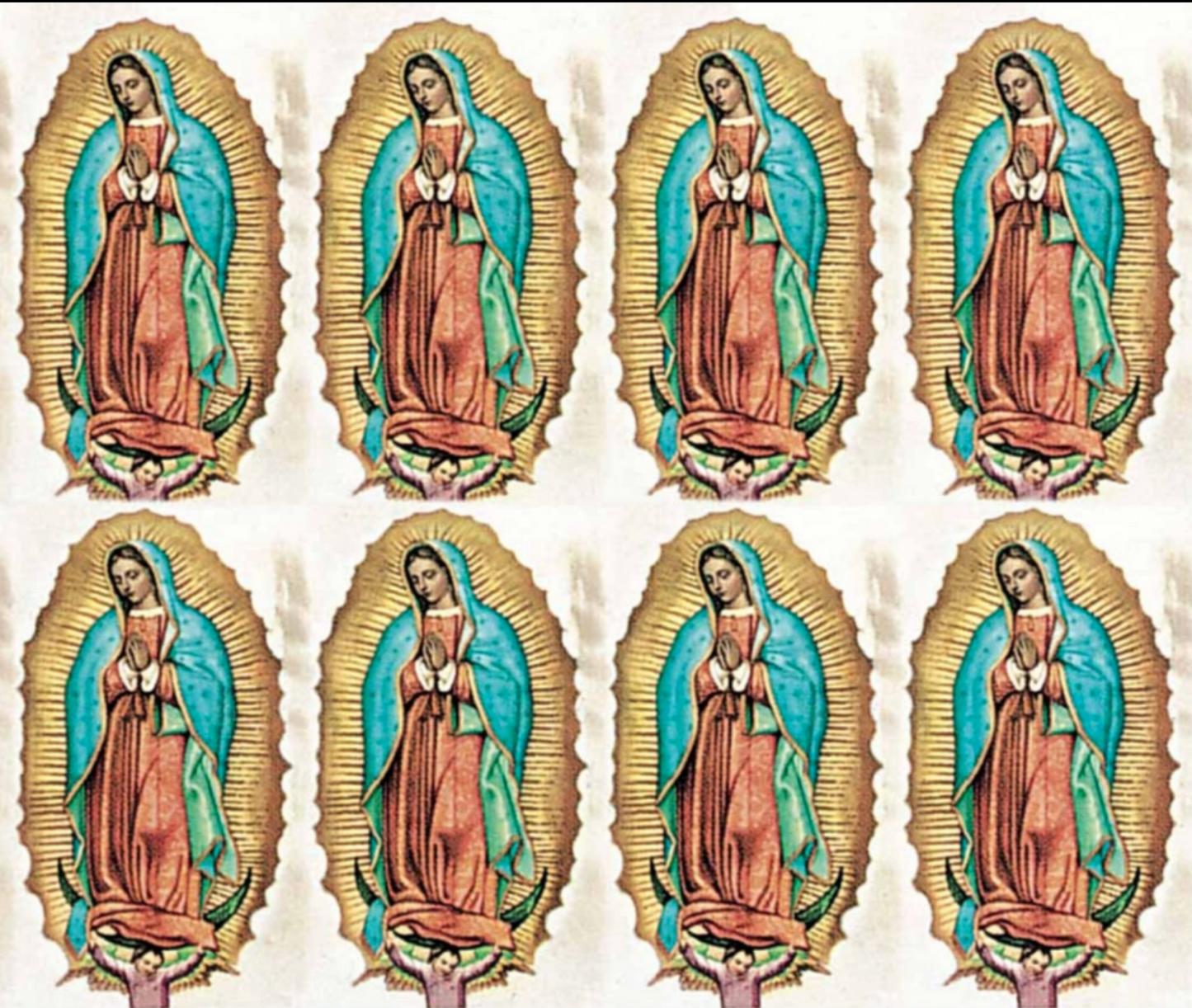 Personalized Custom Funeral Celebration of Life Spanish Our Lady of Guadalupe In Memory Prayer Cards En Español