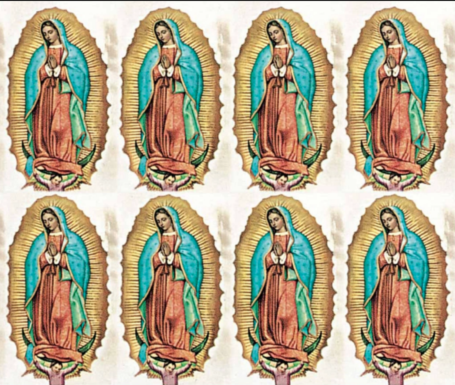 Personalized Custom Funeral Celebration of Life Spanish Our Lady of Guadalupe In Memory Prayer Cards En Español