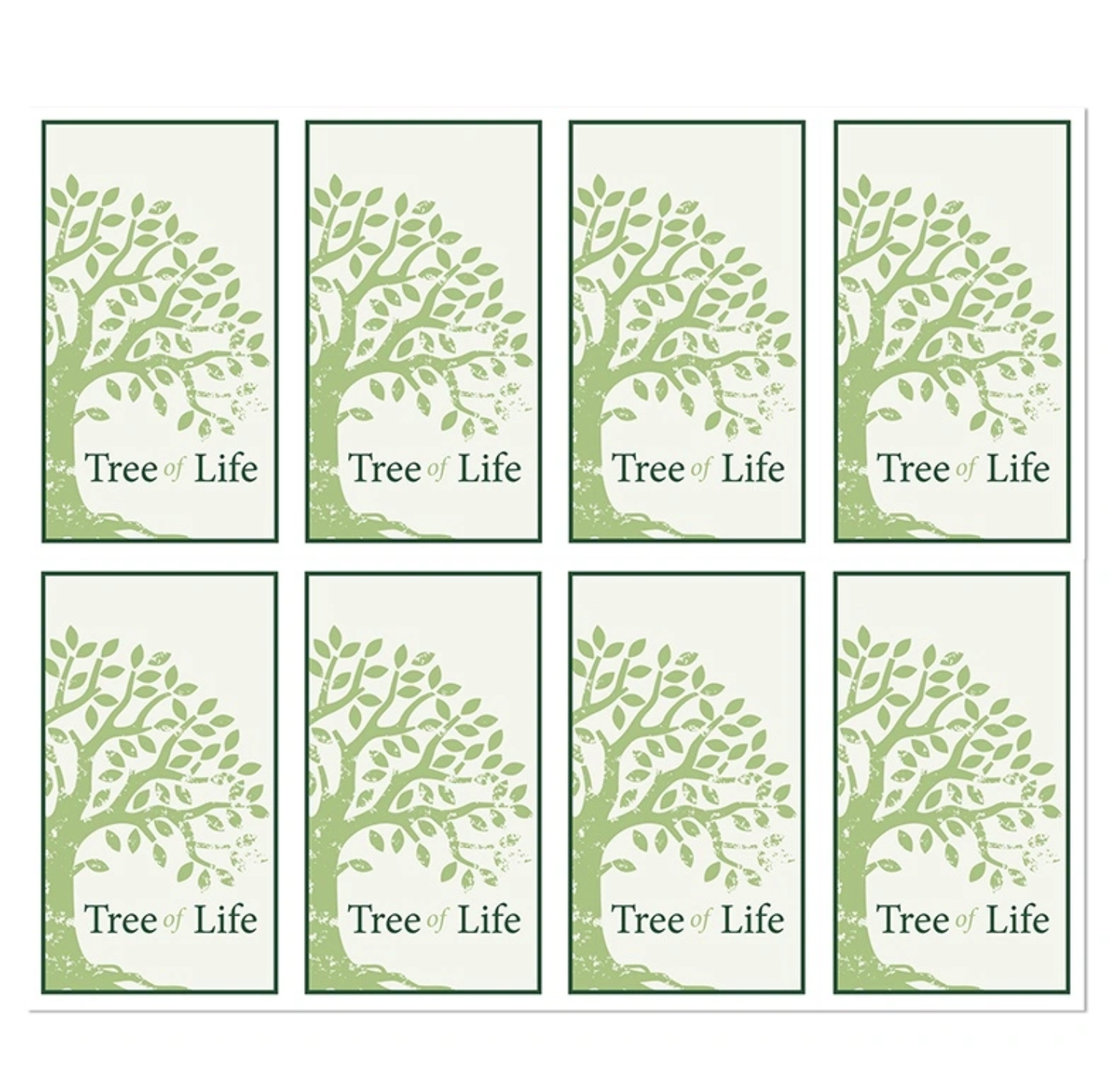 Personalized Custom Celebration of Life Funeral In Memory Tree of Life Memorial Prayer Cards Set of 56