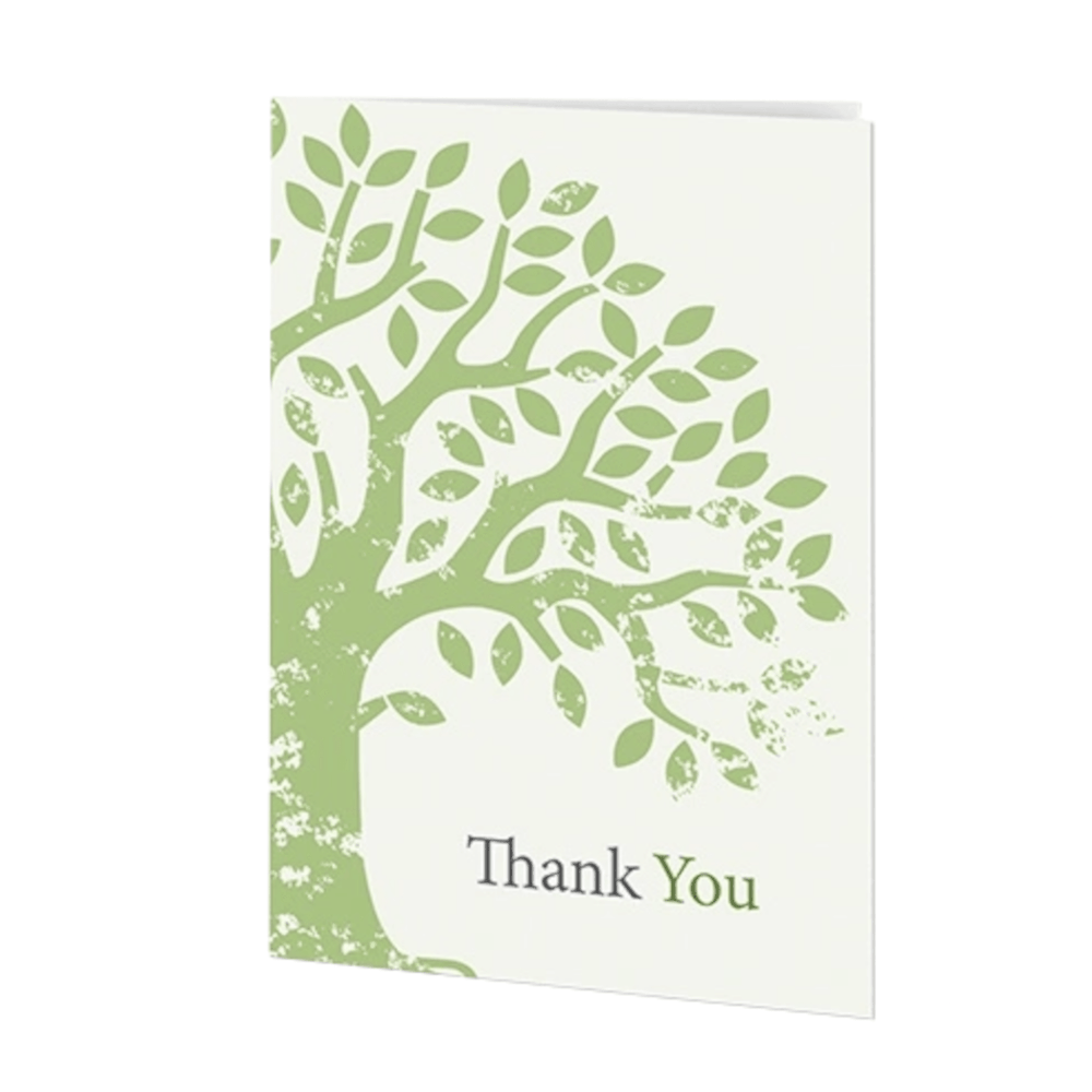 Celebration of Life Funeral Tree of Life Memorial Acknowledgement Cards Thank You notes  set of 25